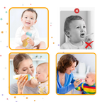 Biberons en silicone avec cuillère anti-débordement