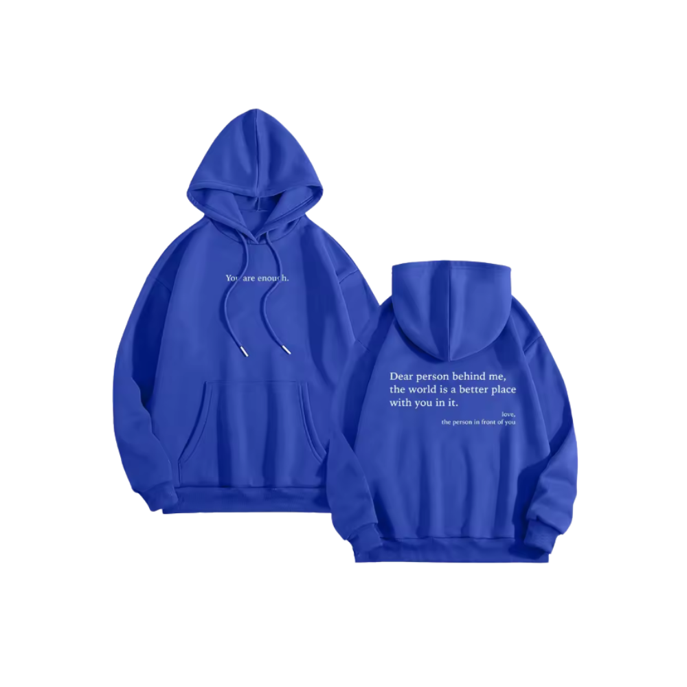 Sweat à capuche oversize pour femmes avec message motivant
