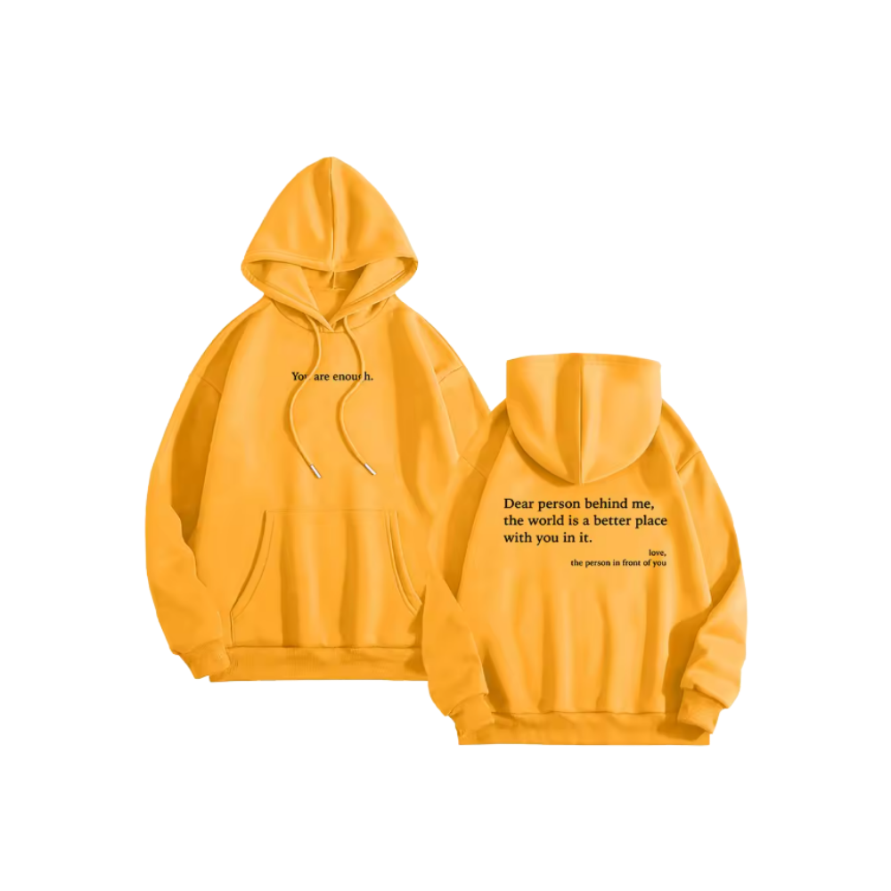 Sweat à capuche oversize pour femmes avec message motivant
