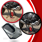 Support levier de béquille et plaque d'extension en alliage pour moto