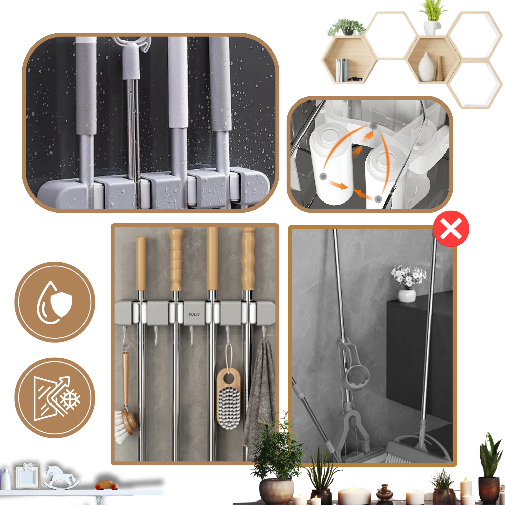 Porte-balai multifonctionnel
