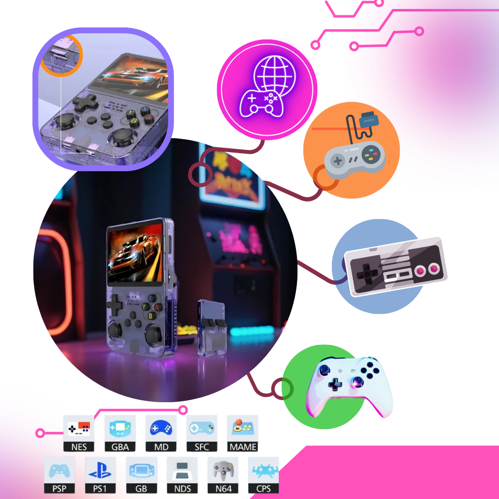 Console de jeux portable rétro multi émulateur