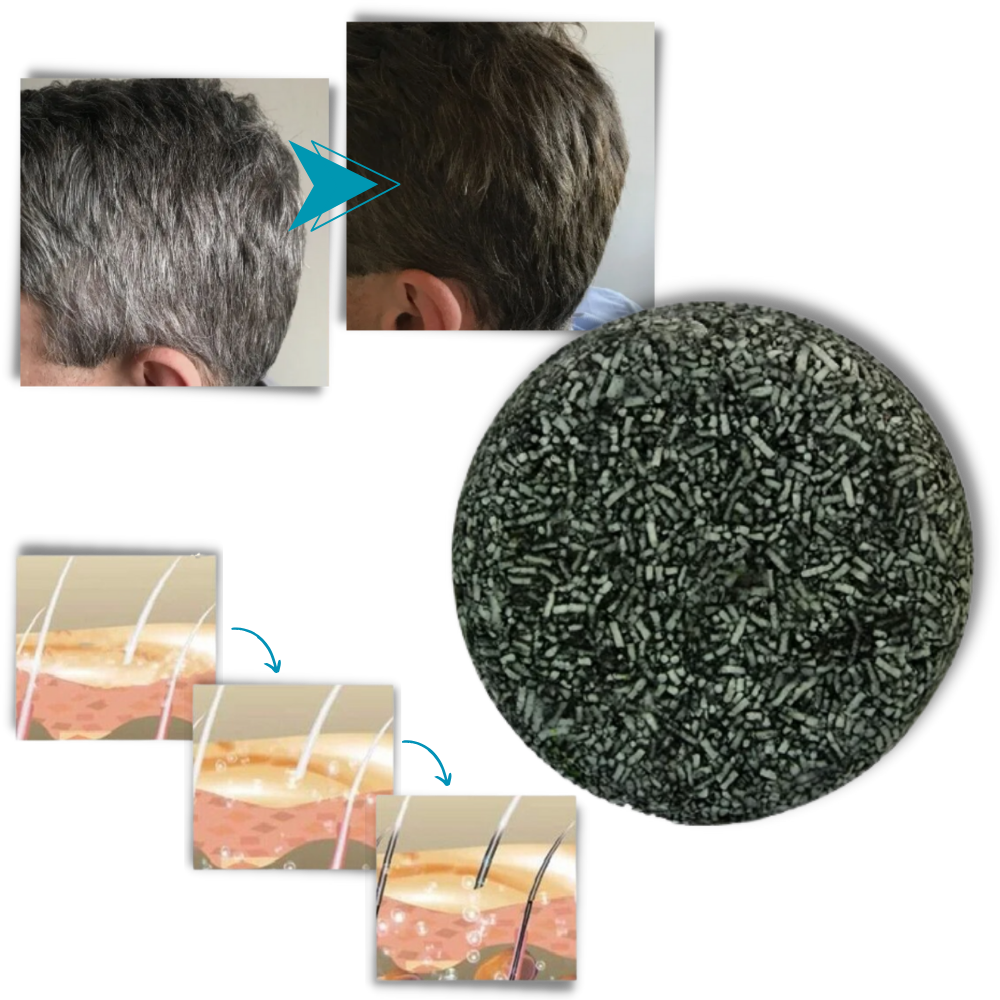 Shampoing solide naturel pour cheveux blancs