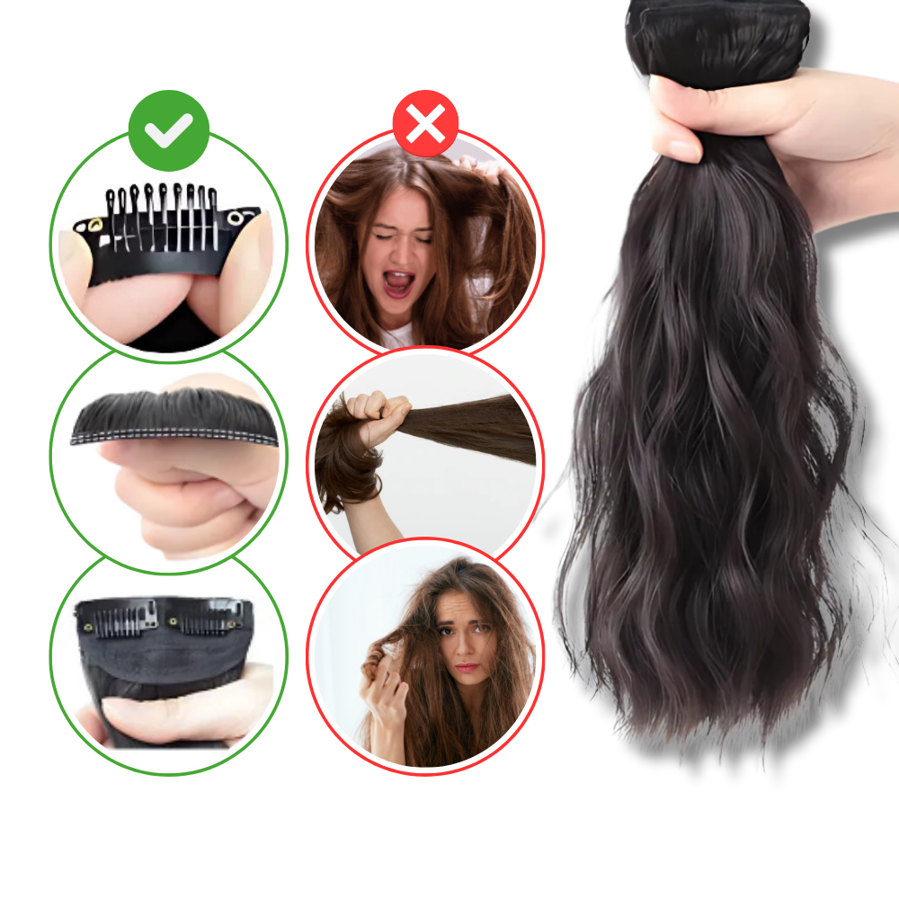 Extension de cheveux naturelle à clips