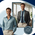 Chemise pour homme en soie mélangée infroissable