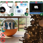 Boule de Noël avec souvenirs photo et vidéo personnalisés