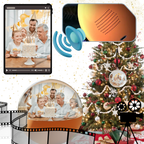 Boule de Noël avec souvenirs photo et vidéo personnalisés