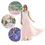 Robe en mousseline de dentelle Prairie Chic
