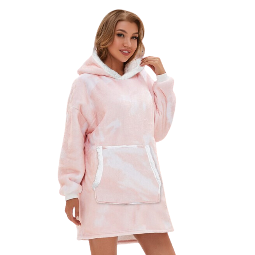 Pull couverture géant à capuche