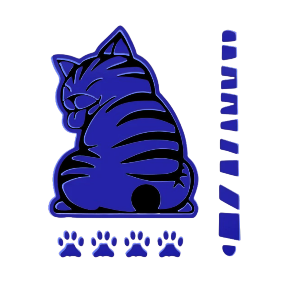 Autocollant pour essuie-glace chat espiègle