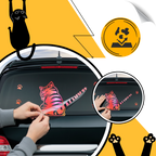 Autocollant pour essuie-glace chat espiègle