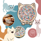 Puzzle en bois relaxant chat
