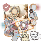 Puzzle en bois relaxant chat
