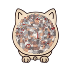 Puzzle en bois relaxant chat