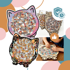 Puzzle en bois relaxant chat
