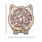 Puzzle en bois relaxant chat