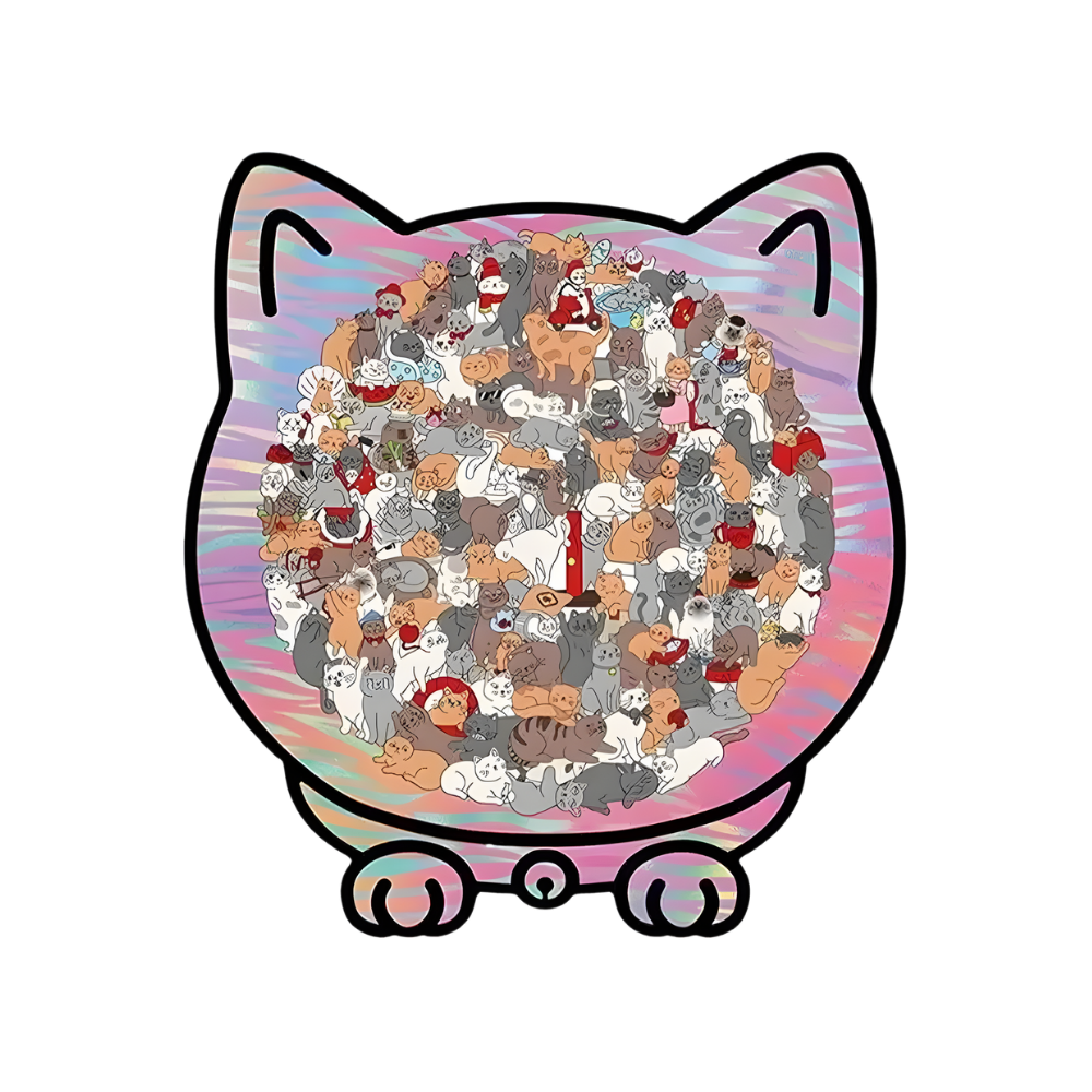 Puzzle en bois relaxant chat