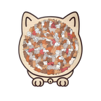 Puzzle en bois relaxant chat