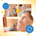 Jeu anti-stress visage en silicone pour percer les boutons