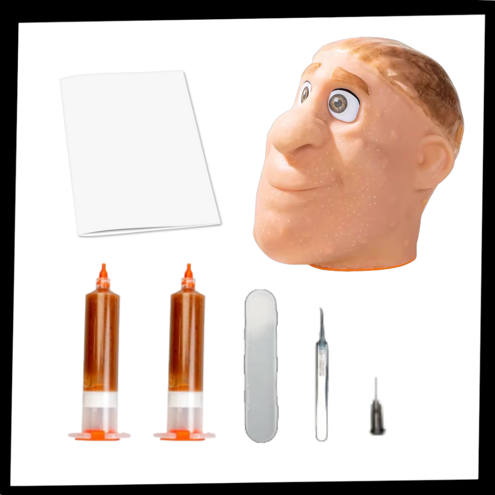 Jeu anti-stress visage en silicone pour percer les boutons