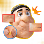 Jeu anti-stress visage en silicone pour percer les boutons