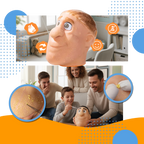 Jeu anti-stress visage en silicone pour percer les boutons