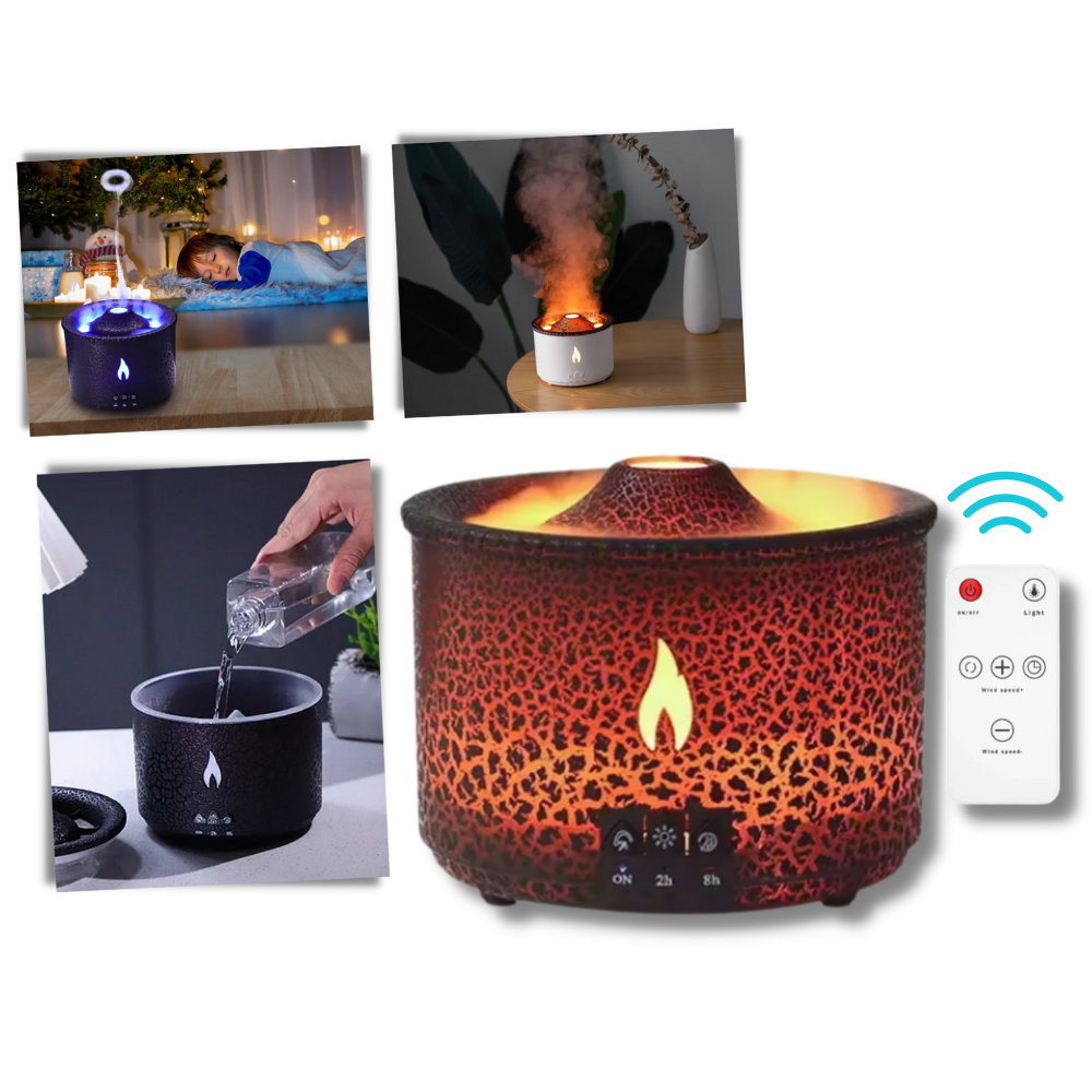 Humidificateur relaxant en forme de volcan