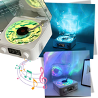 Lecteur vinyle avec effets visuels rétro