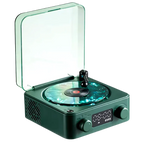Lecteur vinyle avec effets visuels rétro