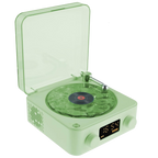 Lecteur vinyle avec effets visuels rétro