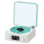 Lecteur vinyle avec effets visuels rétro