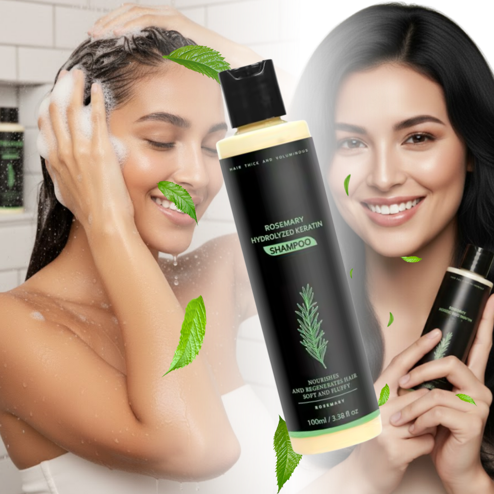 Shampooing et après-shampooing à la kératine et au romarin