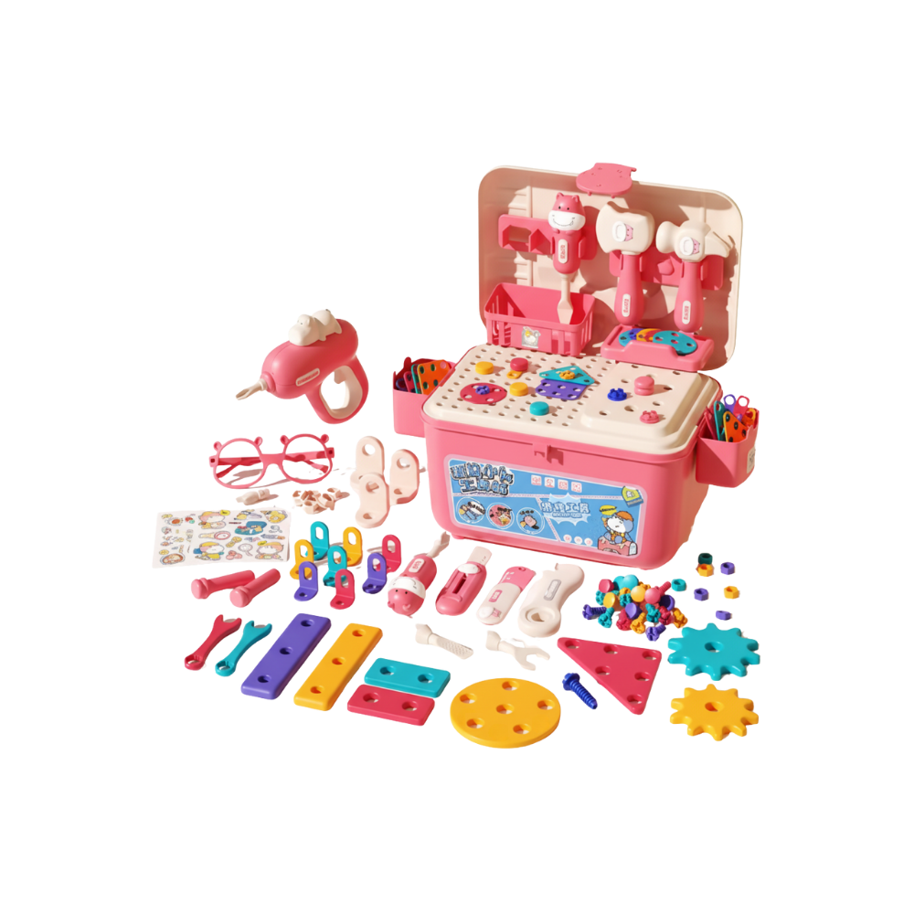 Jouet puzzle à vis avec boîte à outils bricolage