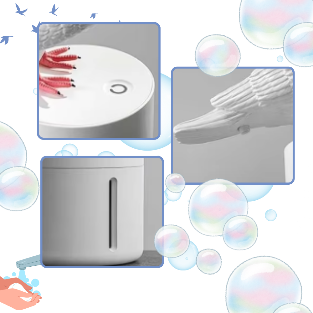 Distributeur de savon automatique en forme de pigeon