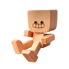 Figurine mobile d'homme en bois