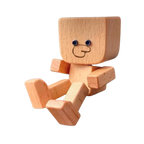 Figurine mobile d'homme en bois