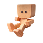 Figurine mobile d'homme en bois