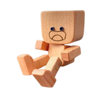 Figurine mobile d'homme en bois