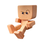 Figurine mobile d'homme en bois