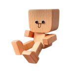 Figurine mobile d'homme en bois