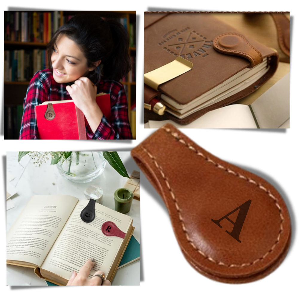 Marque-page magnétique en cuir personnalisé