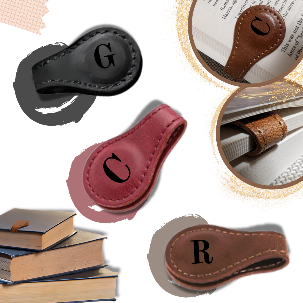 Marque-page magnétique en cuir personnalisé