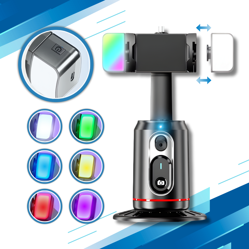 Support pour téléphone intelligent avec stabilisateur et suivi IA