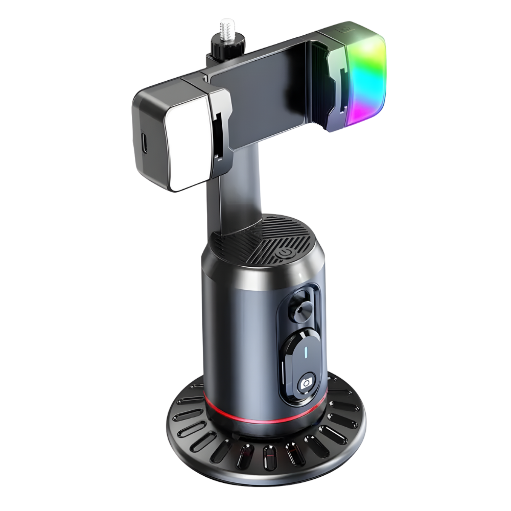 Support pour téléphone intelligent avec stabilisateur et suivi IA