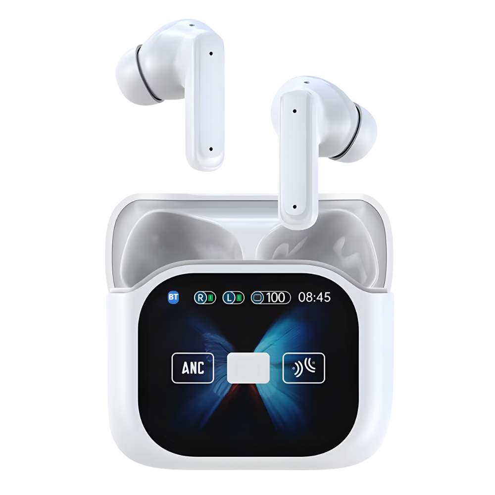 Écouteurs bluetooth à réduction de bruit avec écran tactile