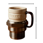 Tasse fantaisie en forme de bougie d'allumage