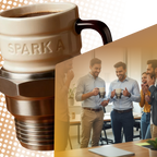 Tasse fantaisie en forme de bougie d'allumage