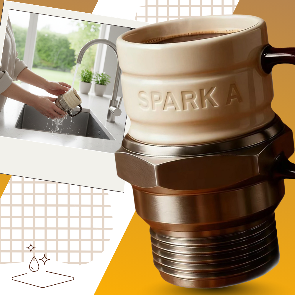 Tasse fantaisie en forme de bougie d'allumage