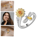 Bague tournesol tournante