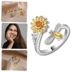 Bague tournesol tournante